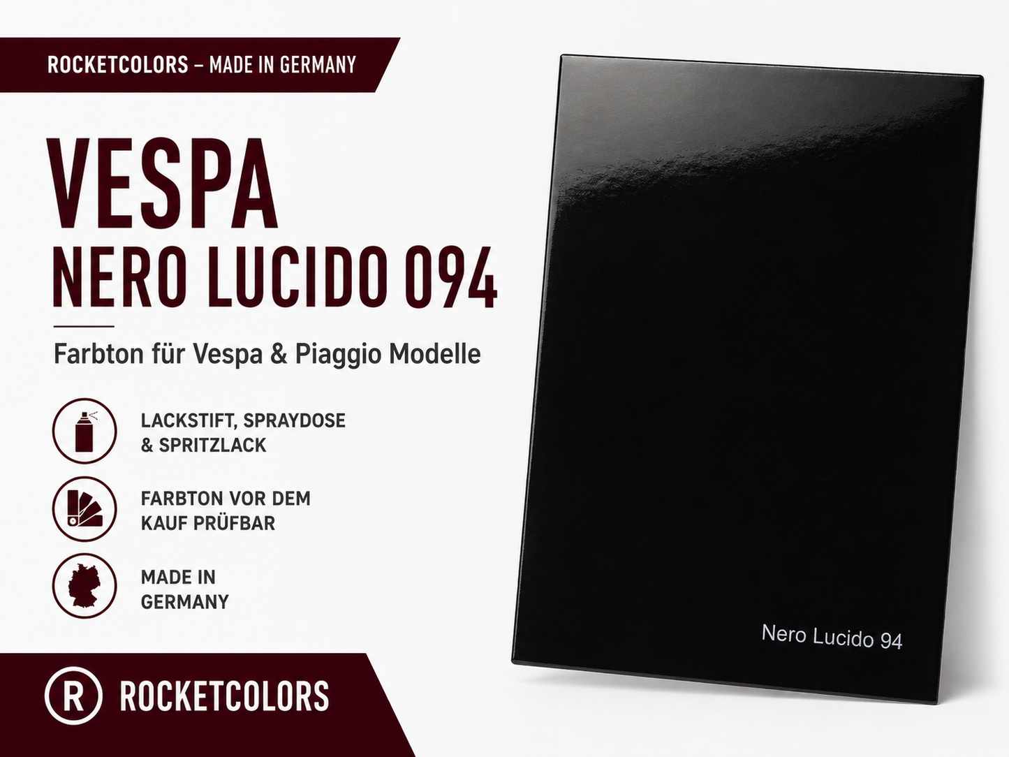 Piaggio 094 Vespa Nero Lucido