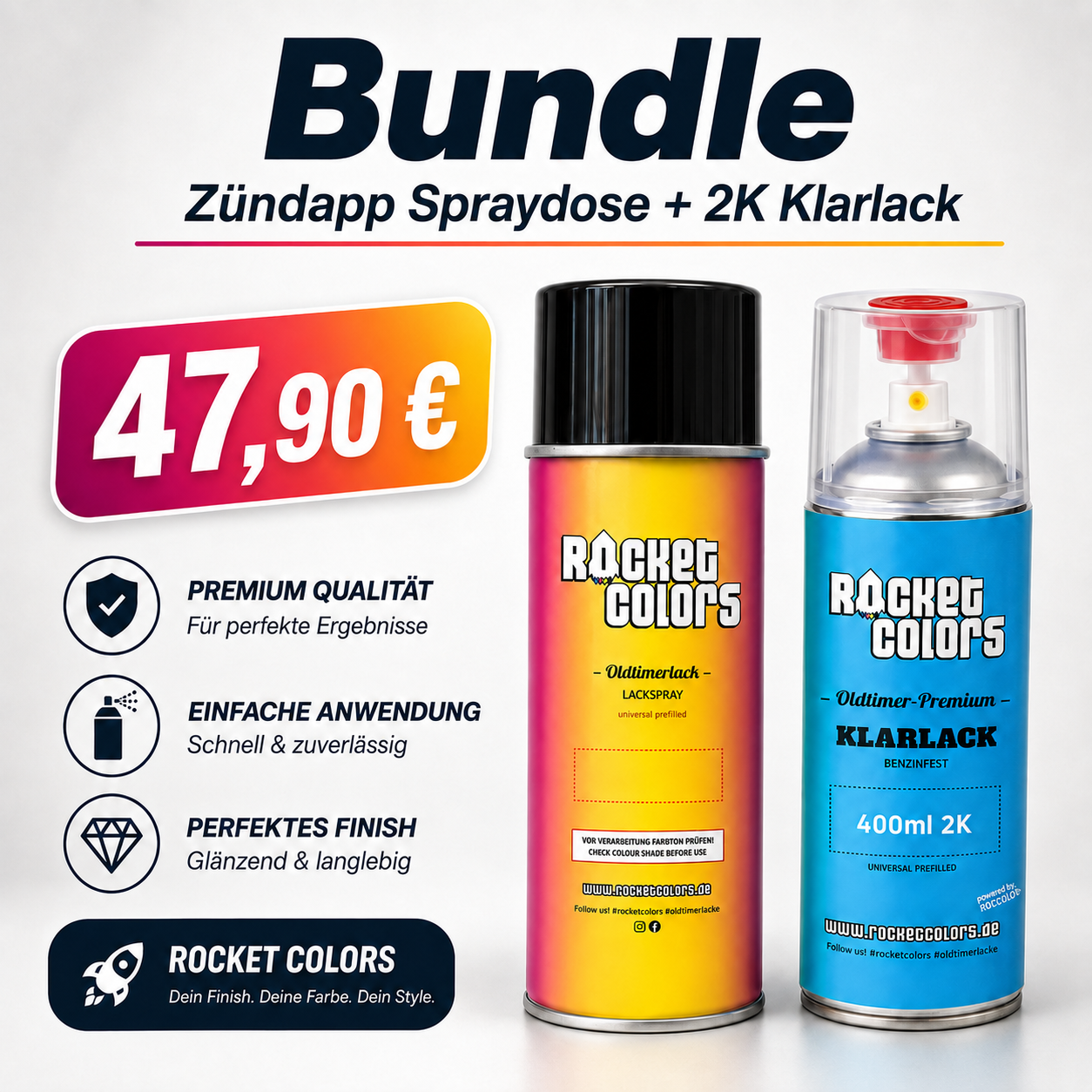 Zündapp Set 1 Spraydose 1 2K Klarlack