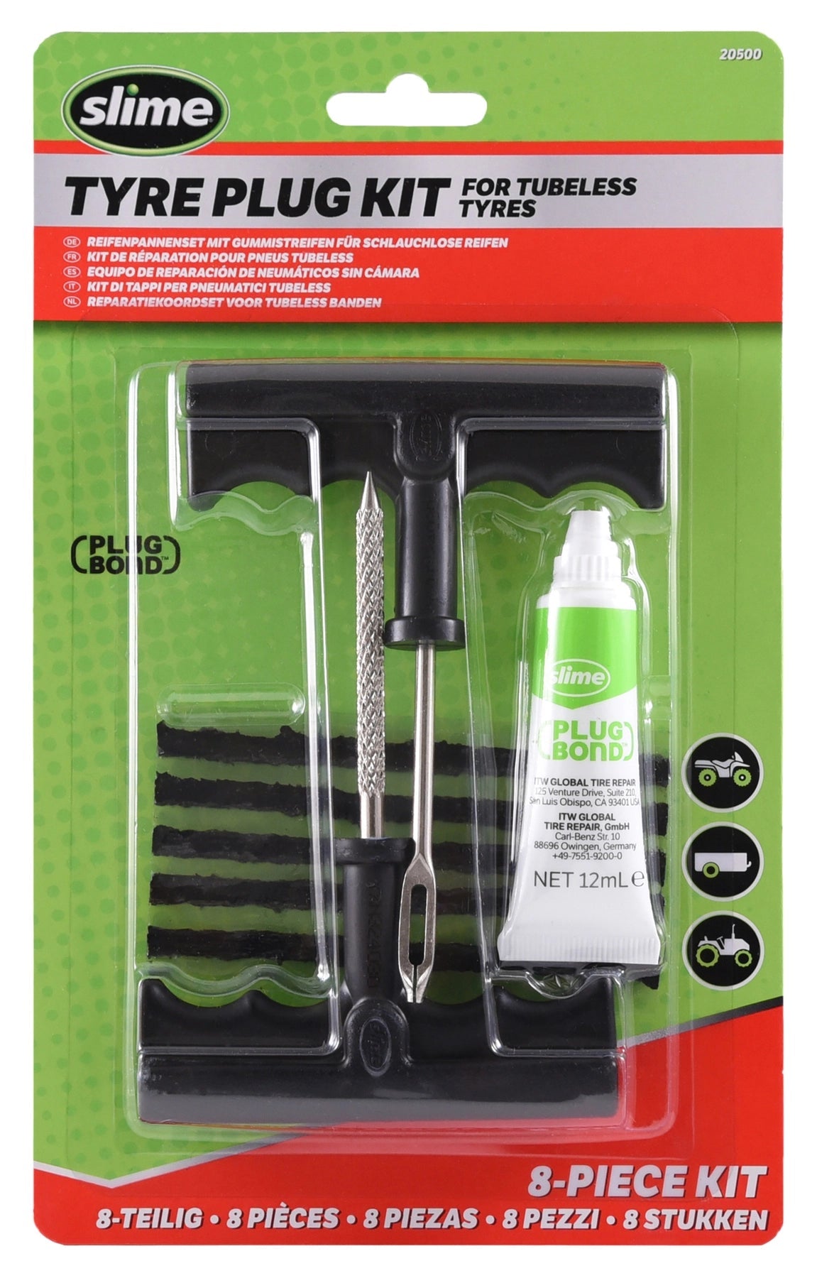 Pannen - Set FUER SCHLAUCHLOSE REIFEN - Rocketcolors