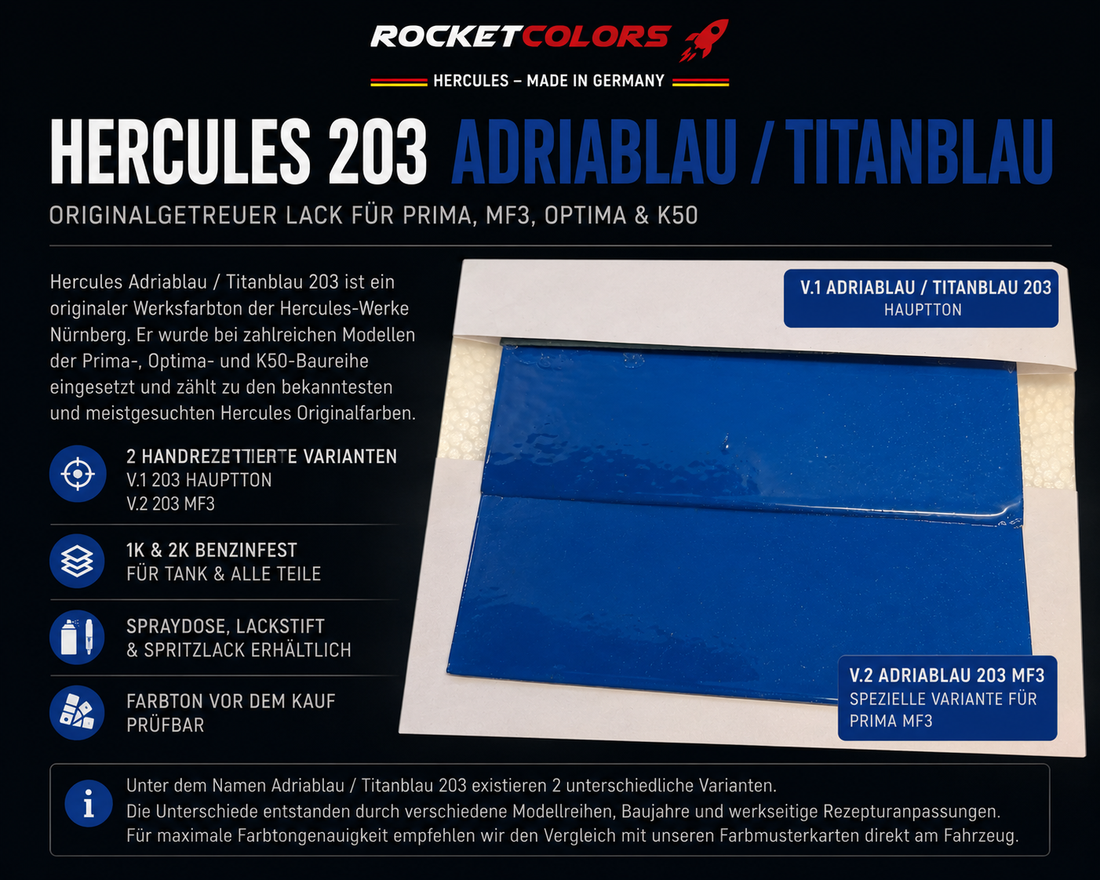Hercules 203 Adriablau Titanblau