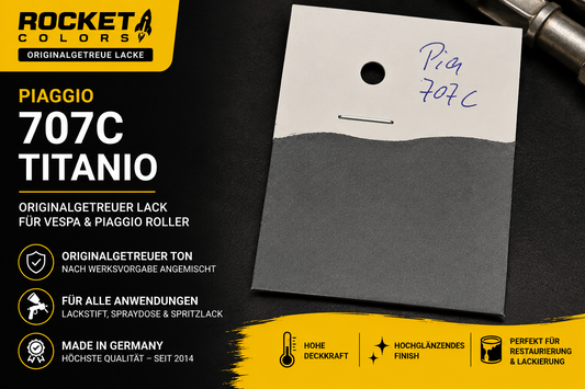 Vespa Titanio 707/C Grau Matt – Originalgetreuer Lack für Vespa & Piaggio