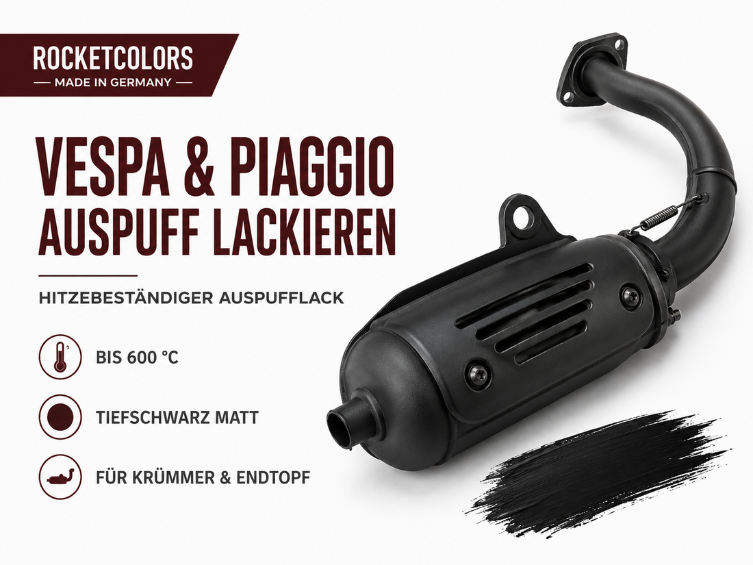 Auspufflack Schwarz für Vespa & Piaggio – Warum Mipa Therm die richtige Wahl ist