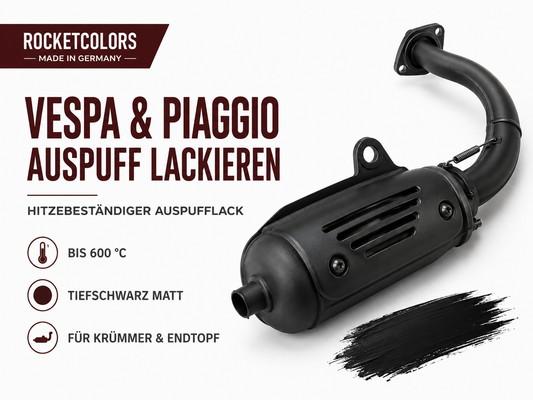 Auspufflack Schwarz für Vespa & Piaggio – Warum Mipa Therm die richtige Wahl ist