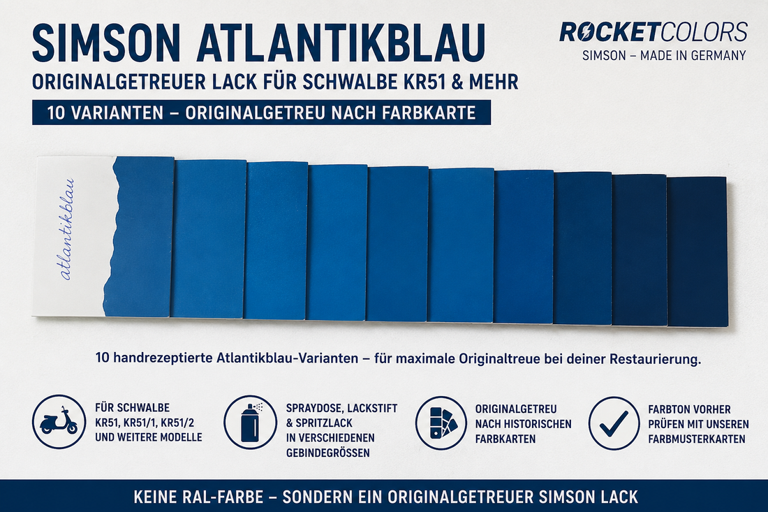 Simson Atlantikblau Farben Lacke 