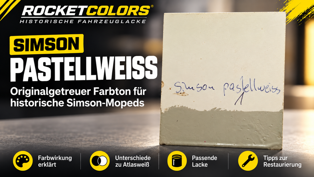 Simson Pastellweiß – originalgetreuer Farbton für die Restaurierung eines historischen Simson-Mopeds
