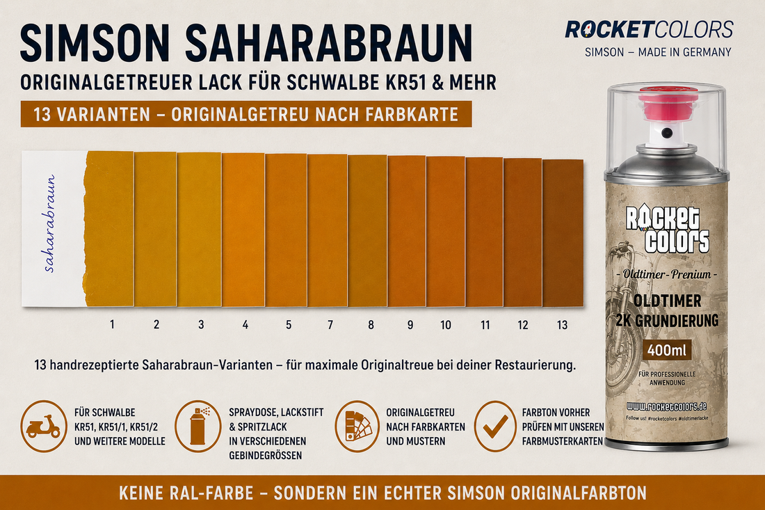 Simson Saharabraun Narzissengelb 