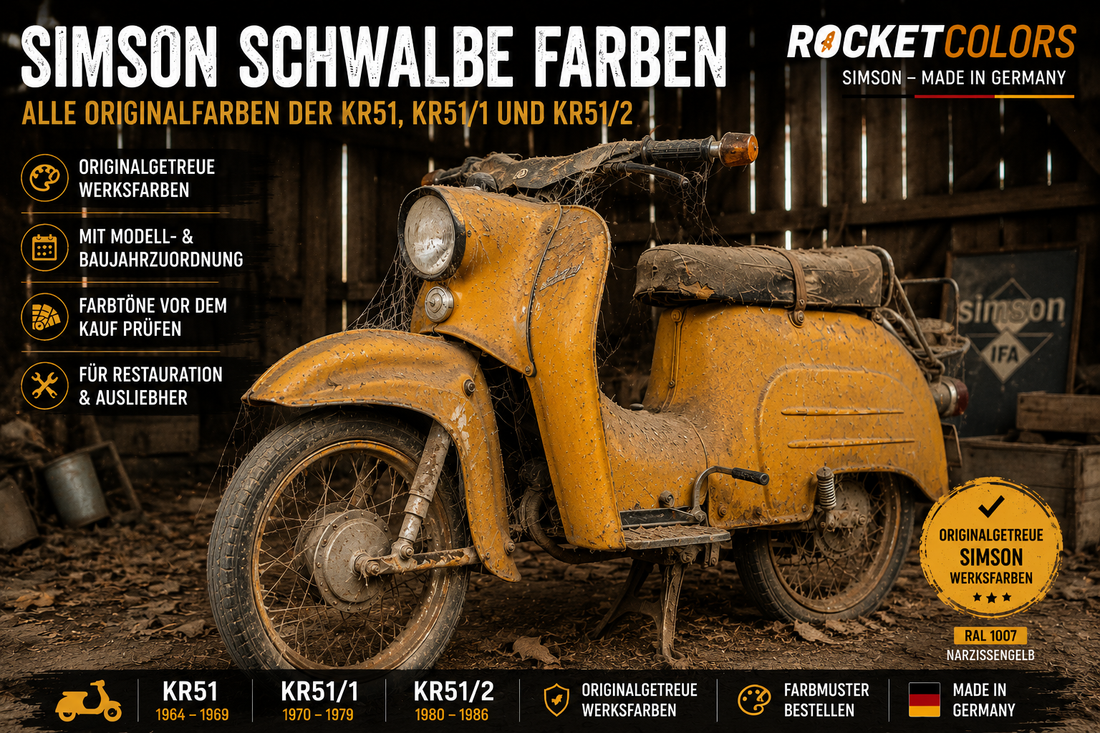 Simson Schwalbe Farbtöne Farben Lacke 
