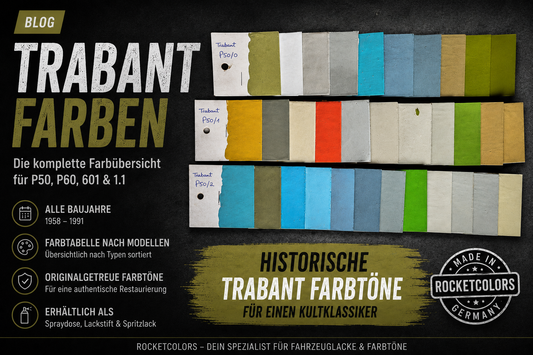 Trabant Farben Lacke Farbmuster Farbtabelle