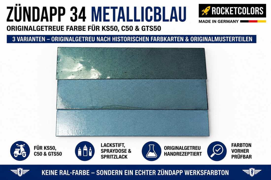 Zündapp 34 Metallicblau 
