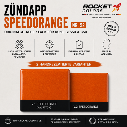 Zündapp Speedorange Nr. 52 – Originalgetreuer Lack für KS50, GTS50 & C50
