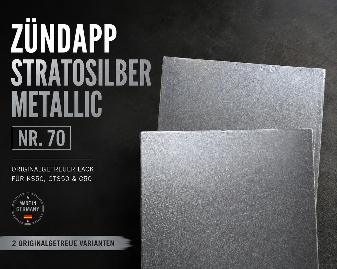 Zündapp Stratosilbermetallic Nr. 70 – Originalgetreuer Lack für KS50, GTS50 & C50