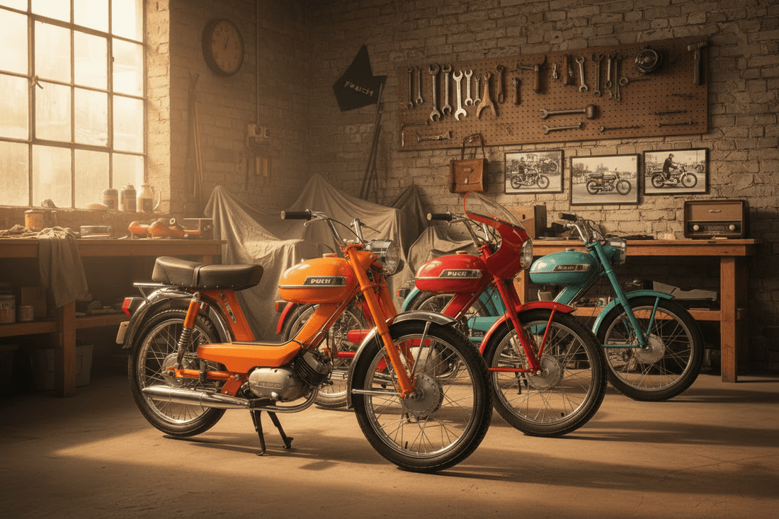 Puch Lackfarben kaufen – originalgetreue Farben für Maxi, Monza, DS 50 & mehr - Rocketcolors