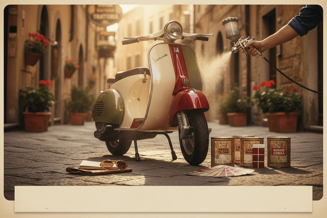 Vespa & Piaggio Lack kaufen – originalgetreue Farben für dein Rollerrestaurationsprojekt - Rocketcolors 