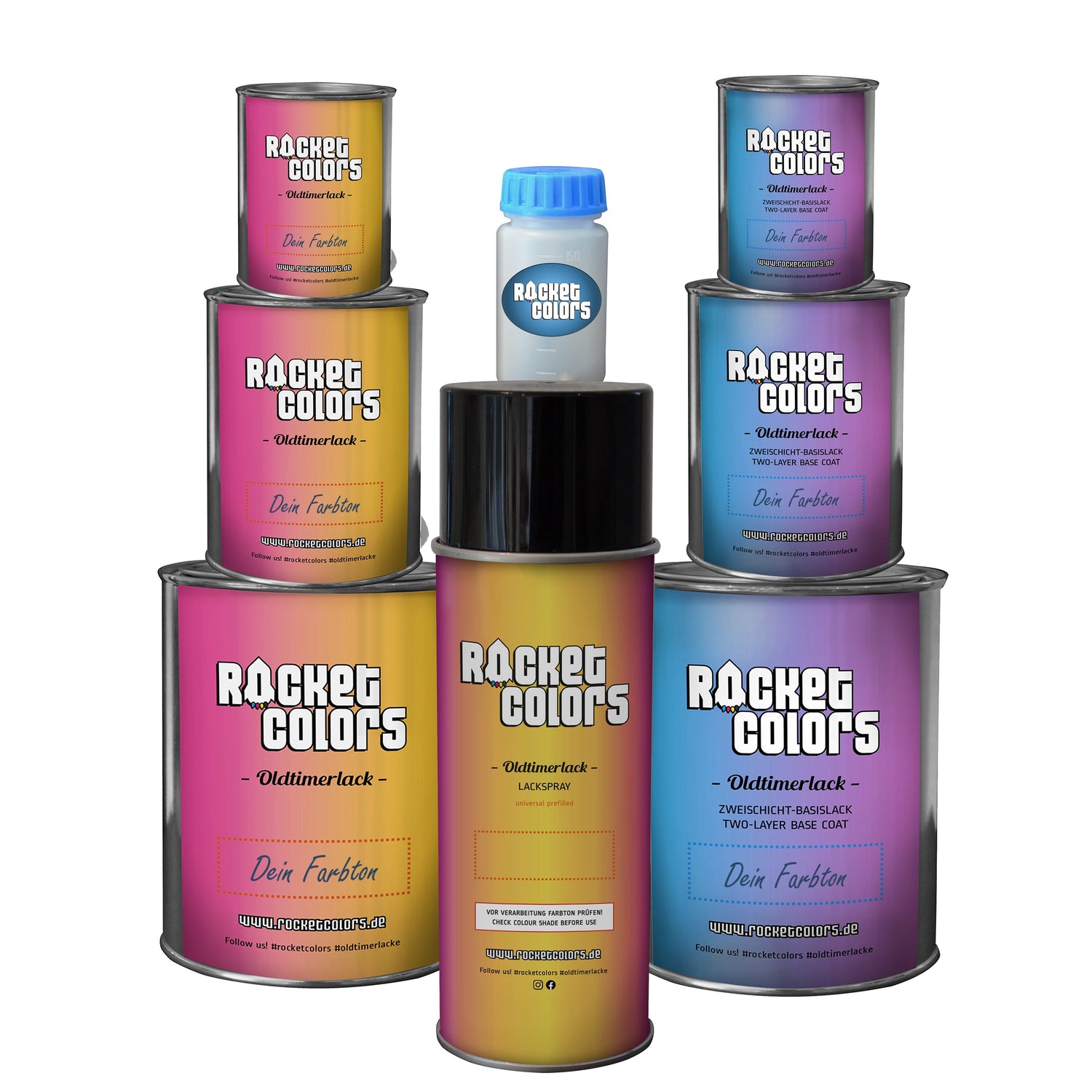 Farbensortiment für Porsche Fahrzeuge - Rocketcolors 