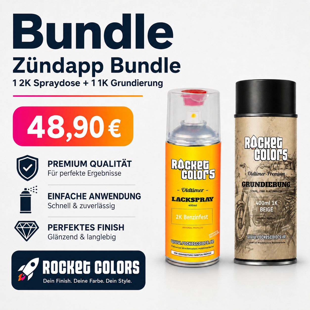 Zündapp Set 1 2K Spraydose 1 Grundierung