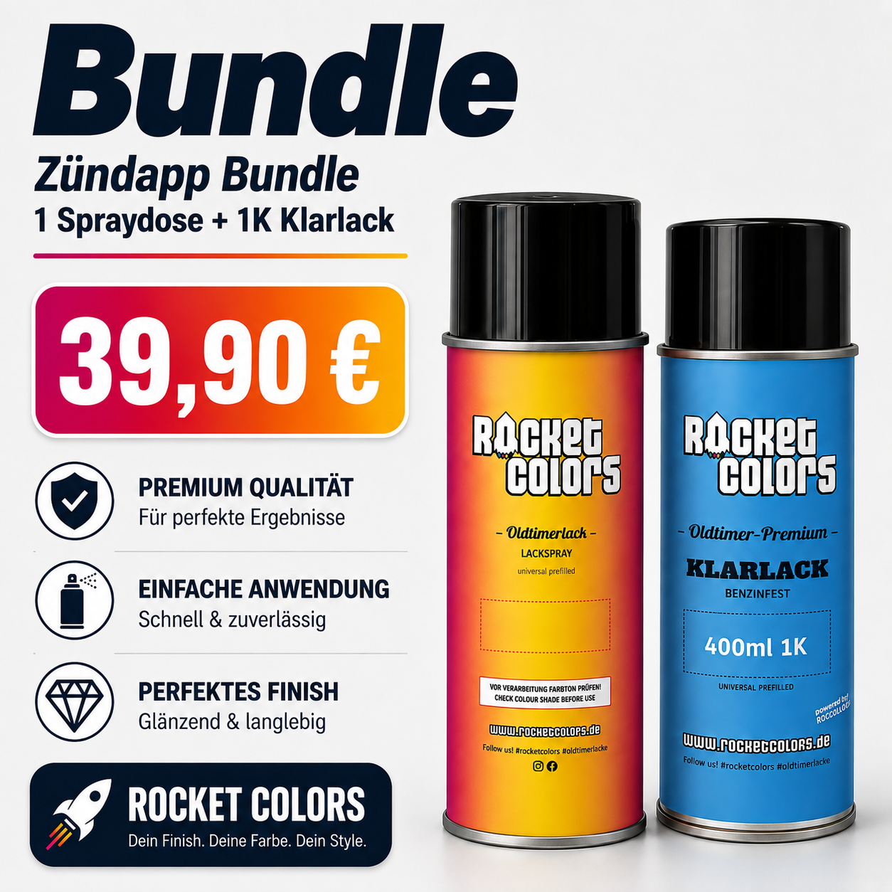 Zündapp Set 1 Spraydose 1 Klarlack 
