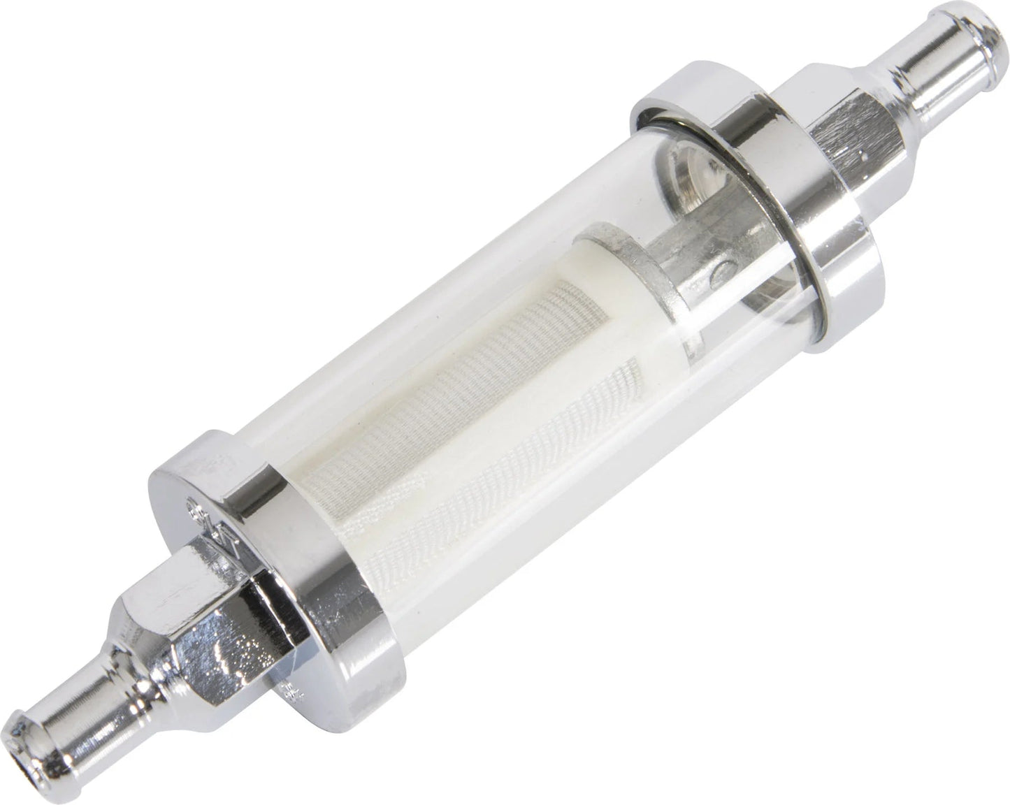 Benzinfilter deluxe, lang, 8 mm 8MM CHROM/TRANSPARENT - Rocketcolors