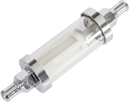 Benzinfilter deluxe, lang, 8 mm 8MM CHROM/TRANSPARENT - Rocketcolors