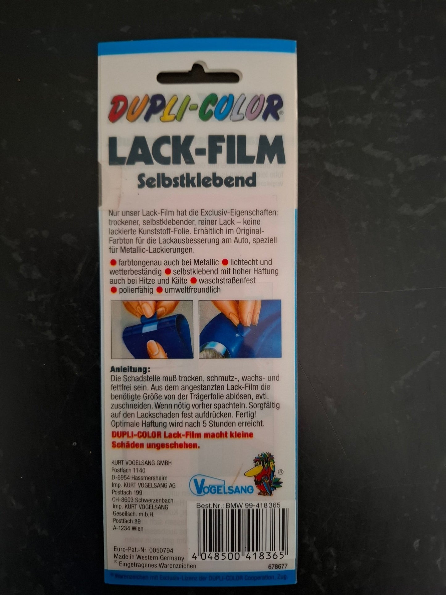 Nostalgie Dupli Color Lack - Film Selbstklebend für Volkswagen / Audi Oldtimer Fahrzeuge - Rocketcolors